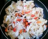 さっぱり☆カラフル焼きうどん作り方1写真