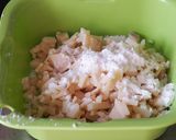 小さな味噌つくねのネギあんかけ丼作り方1写真