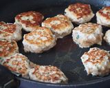 小さな味噌つくねのネギあんかけ丼作り方3写真