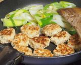 小さな味噌つくねのネギあんかけ丼作り方4写真