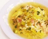 緑野菜とベーコンの玄米スープリゾット♡作り方10写真