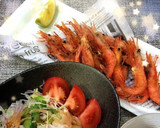頭まで食べて〜★サクサク簡単海老から揚げ作り方1写真