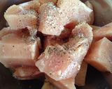 鶏むねふわり*ねぎ塩から丼*作り方1写真