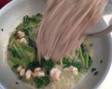 【そばすた】ニンニク香る海老とほうれん草作り方5写真