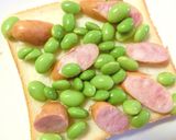 黒酢でさっぱり✯枝豆×ウィンナートースト作り方3写真