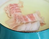 ナメコと豚バラのお味噌汁作り方1写真