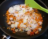 葱とグリーンリーフの焦がし醬油炒飯作り方1写真