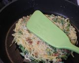 春菊と挽き肉のお好み焼き作り方6写真