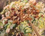 ナッツ入り野菜とチキンのサラダ作り方4写真