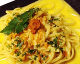 濃厚！塩ウニのパスタ カルボナーラ風作り方9写真