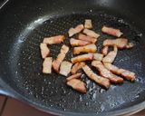 ほうれん草とベーコンのクリーミー焼きそば作り方3写真