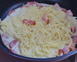 ほうれん草とベーコンのクリーミー焼きそば作り方4写真