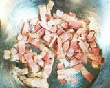 炒めベーコンとさつまいものバタマヨサラダ作り方2写真