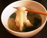 野菜スープに揚げ焼き餅入れたん作り方6写真
