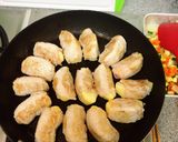 りんごの豚巻き、野菜たっぷりトマトソース作り方2写真