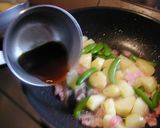 鰹が香る☆イモとえんどう豆の炒め物作り方3写真