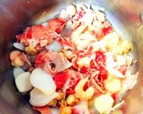 魚介お野菜たっぷり♡旨辛豆乳韓国風スープ作り方3写真