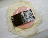 簡単！もちもち餅ロール(海苔チーズハム)作り方2写真