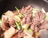 かぶと豚肉の簡単ガーリックマーガリン炒め作り方6写真