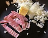 一人分 味噌カルボナーラうどん作り方1写真