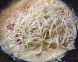 一人分 味噌カルボナーラうどん作り方4写真