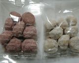 スノーボールクッキー　苺とココア作り方12写真