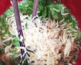 あみえびと大根の葉っぱの卵焼き作り方1写真