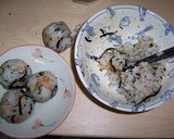 幼稚園のお弁当（ピングーにぎり）作り方1写真