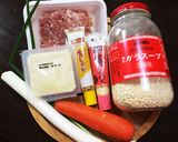 簡単＊節約！鳥ひき豆腐の旨煮丼作り方1写真