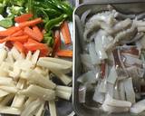 イカとれんこん野菜炒め作り方1写真