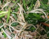 モヤシ、ニラ、春雨とひき肉の炒め物♡作り方10写真