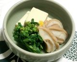 高野豆腐と車麩と菜の花の含め煮作り方4写真