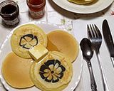 竹炭パウダーでホットケーキアート作り方7写真