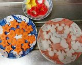 ♥や☆&ミッキー大根人参と豚肉の煮物作り方1写真