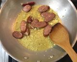 キャベツとソーセージのペペロンチーノ♪作り方2写真