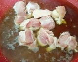チンゲン菜と鶏肉と冷凍しいたけ煮作り方2写真
