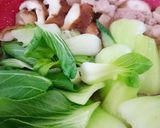 チンゲン菜と鶏肉と冷凍しいたけ煮作り方4写真