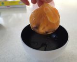 レンジで簡単✩明石焼き風巾着たまご作り方5写真