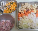 いろいろ野菜の豆乳チャウダー作り方1写真