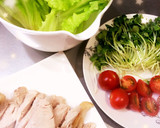 ダイエット★しっとり胸肉と野菜の生春巻き作り方1写真