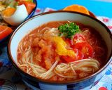 柚子味噌みぞれの酸っぱいトマトにゅう麺。作り方4写真