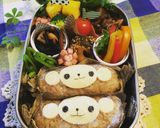 スティックおにぎりでおさるさん♪作り方7写真