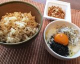 美容に♡とろたま玄米ごはんwith納豆作り方3写真