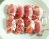 トマトと豚肉の串焼き作り方2写真