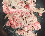 牛肉とネギ すき焼き風作り方1写真