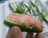 ピーマンの肉詰め☆照り焼きハンバーグ風作り方5写真