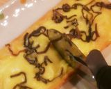 簡単おつまみ＊餅入り油揚げの塩昆布ピザ作り方8写真