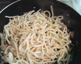男1人暮らし 焼うどん ほうれん草&ツナ作り方4写真