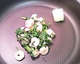 春菊とシーフードパスタ作り方3写真