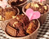 ざくざくトッピングのチョコマフィン作り方15写真